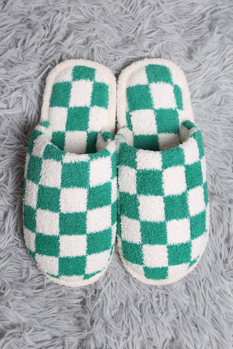 CHECKERED SLIPPERS