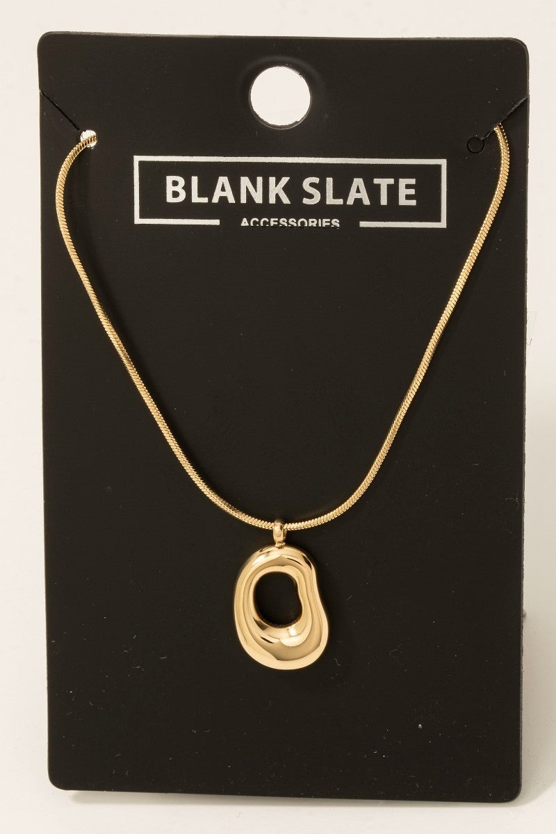 WARPED OVAL PENDANT