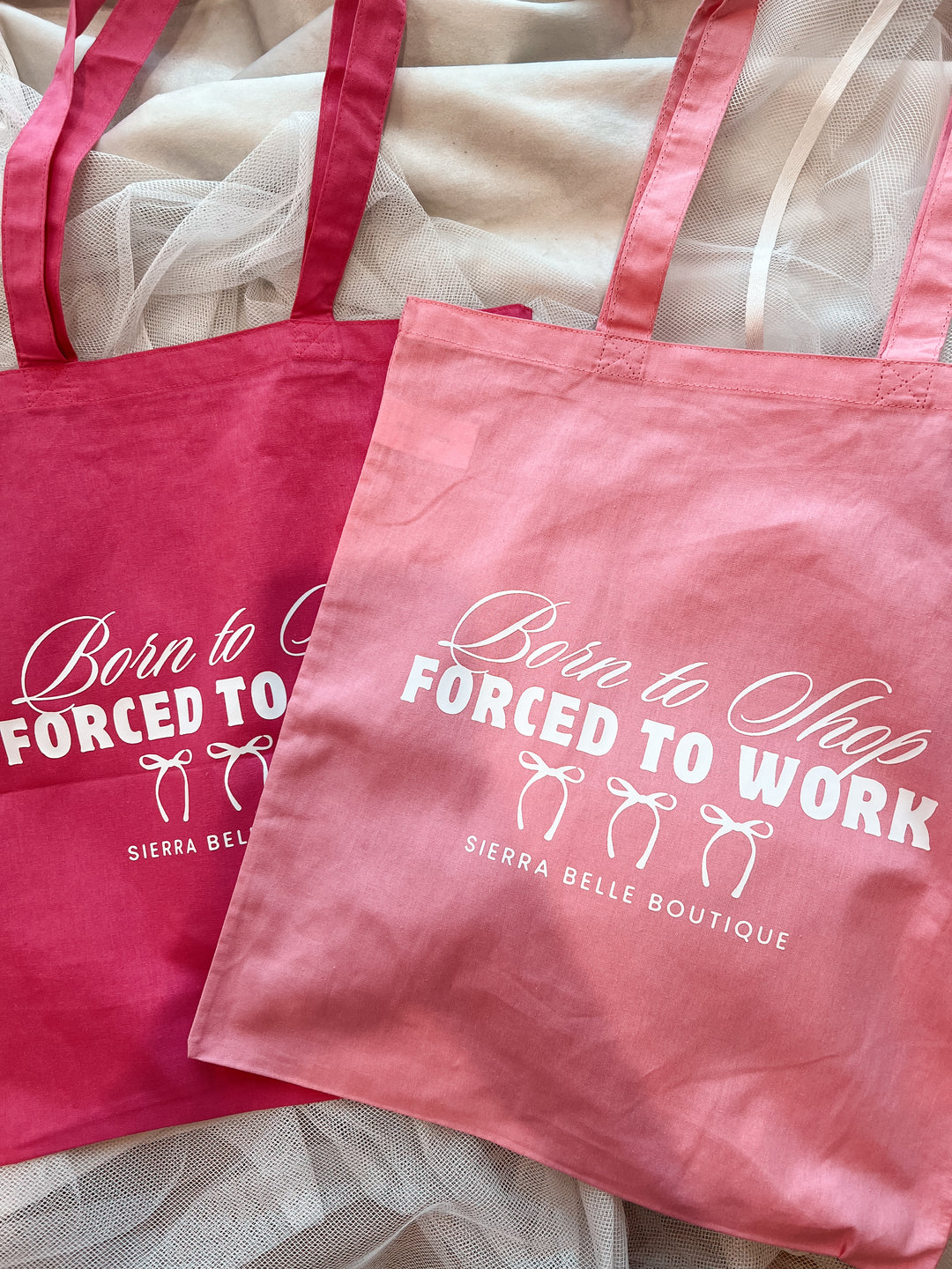 BORN TO SHOP TOTE BAG