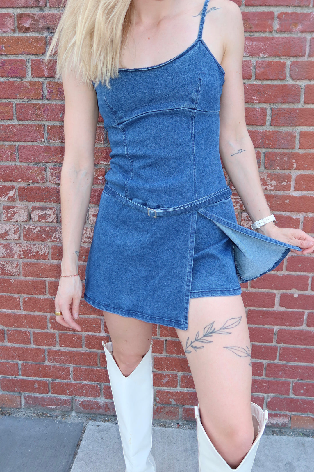 The Blueprint Denim Mini Dress