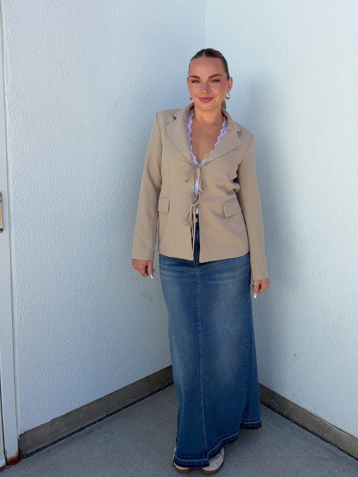 CAMILLE TIE FRONT BLAZER