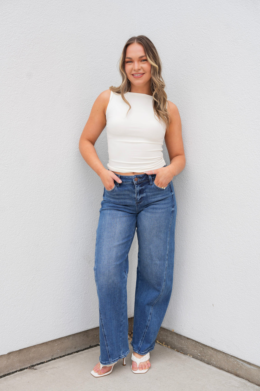 Everyday Boatneck Sleeveless Crop Top