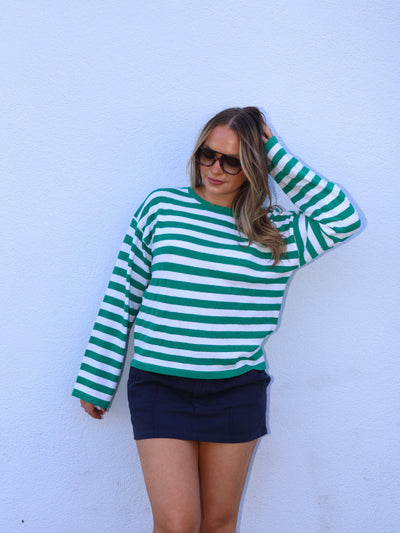 STRIPED CREWNECK SWEATER