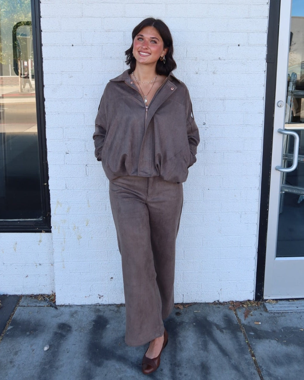 Mojave Faux Suede Zip-Up Jacket