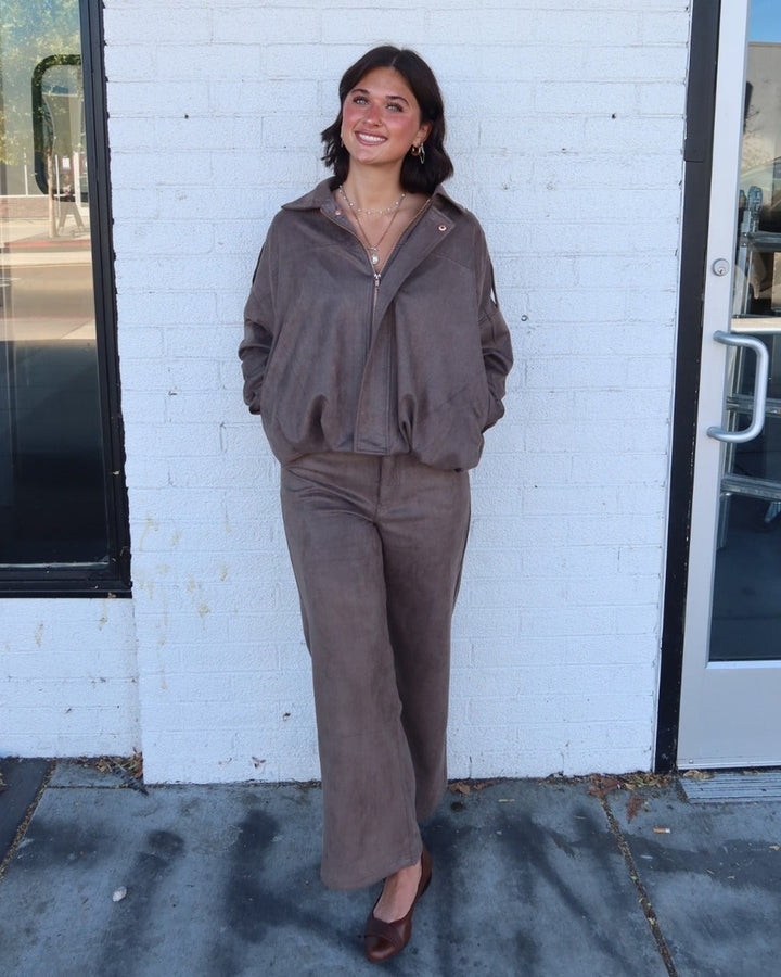 Mojave Faux Suede Zip-Up Jacket
