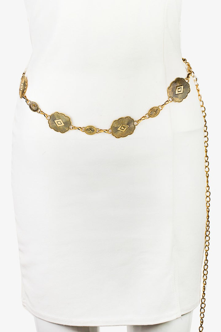 ORNATE WESTERN CONCHO CHAIN BELT