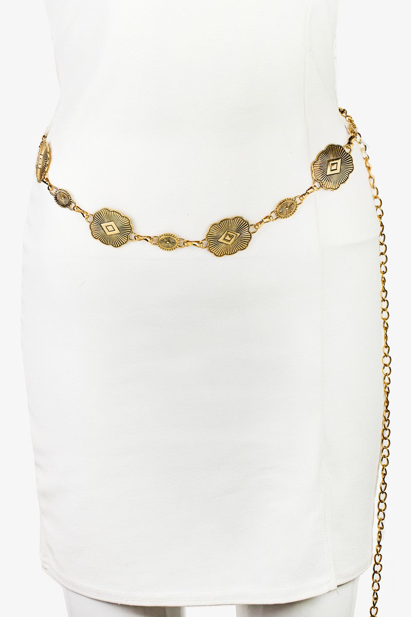 ORNATE WESTERN CONCHO CHAIN BELT