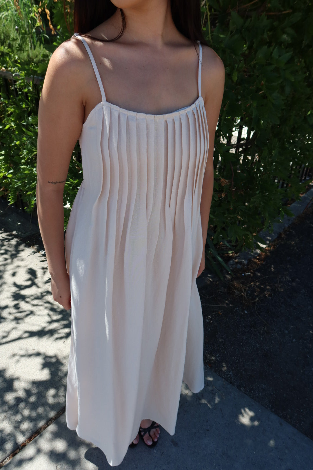 Penelope Pintuck Midi Dress