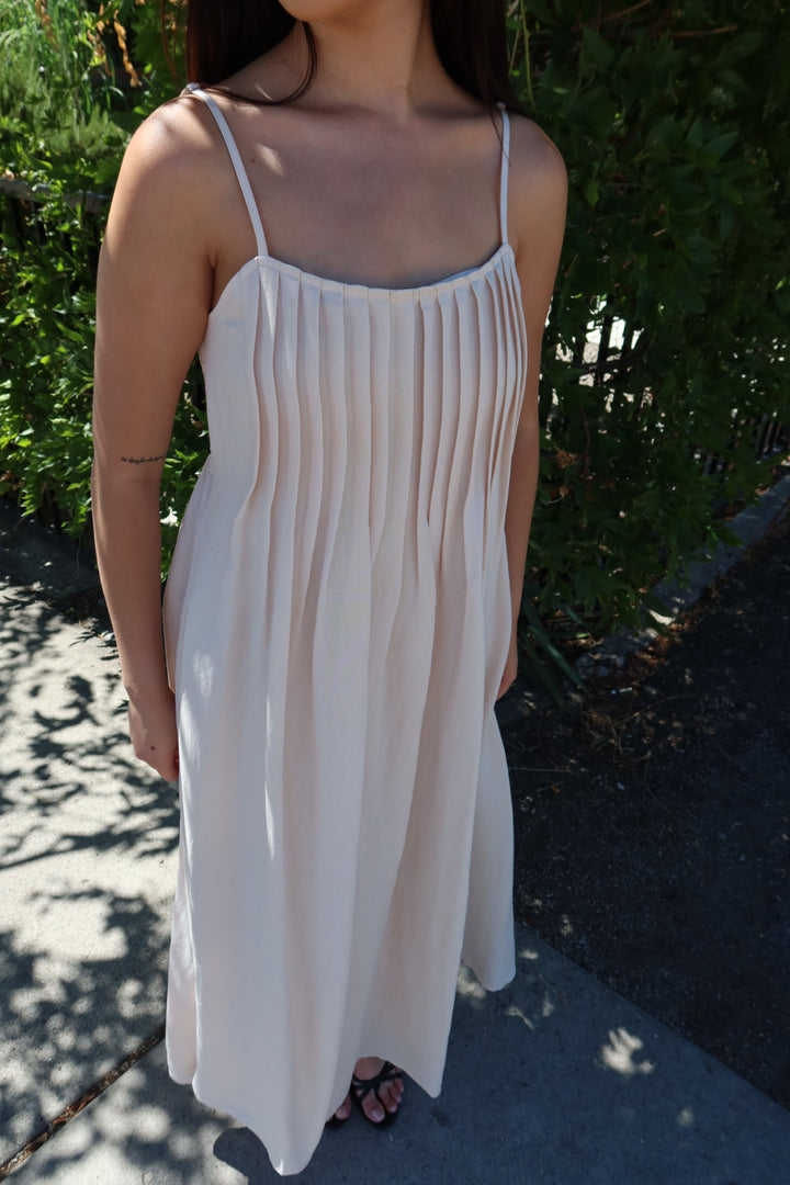 Penelope Pintuck Midi Dress