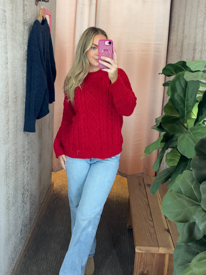 CANELLA CABLE KNIT SWEATER