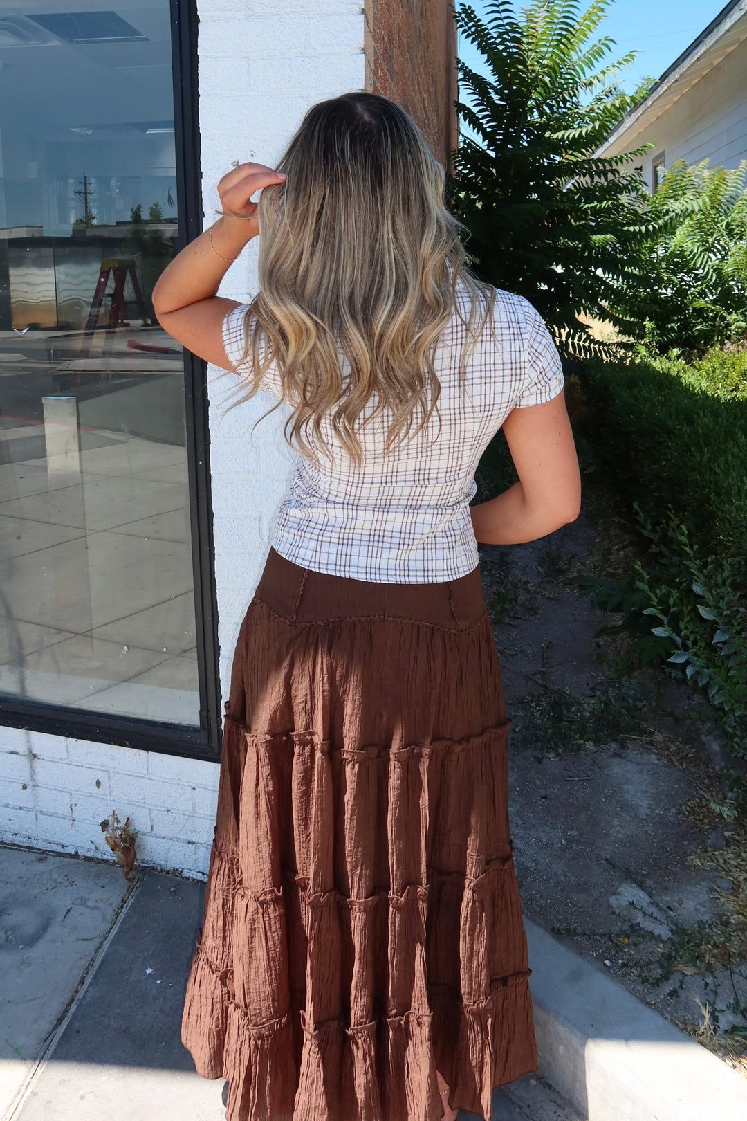 The Paris Plaid Fitted Button-Down Top