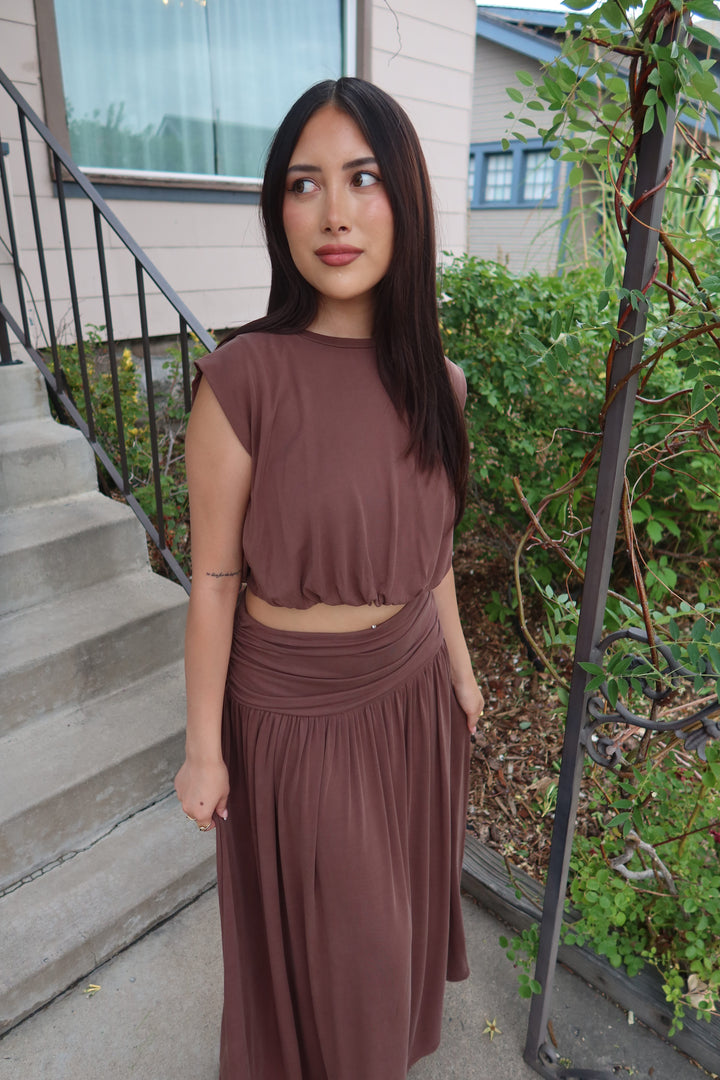 The Elaia Balloon Top — Mocha