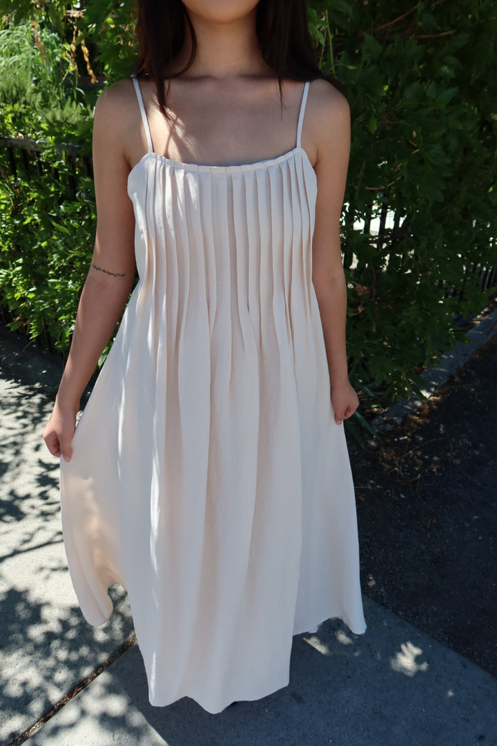 Penelope Pintuck Midi Dress