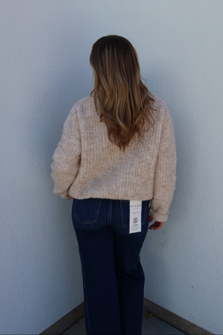 Senzo Mockneck Knit Sweater - Oatmeal