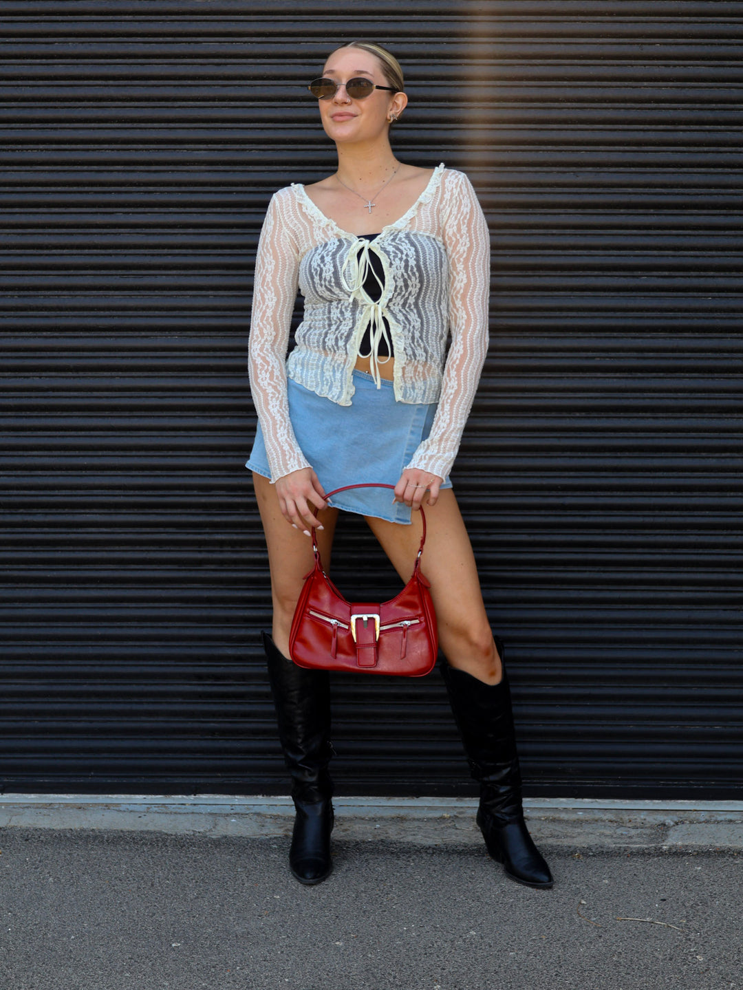 RAVEN LACE LONG SLEEVE TOP