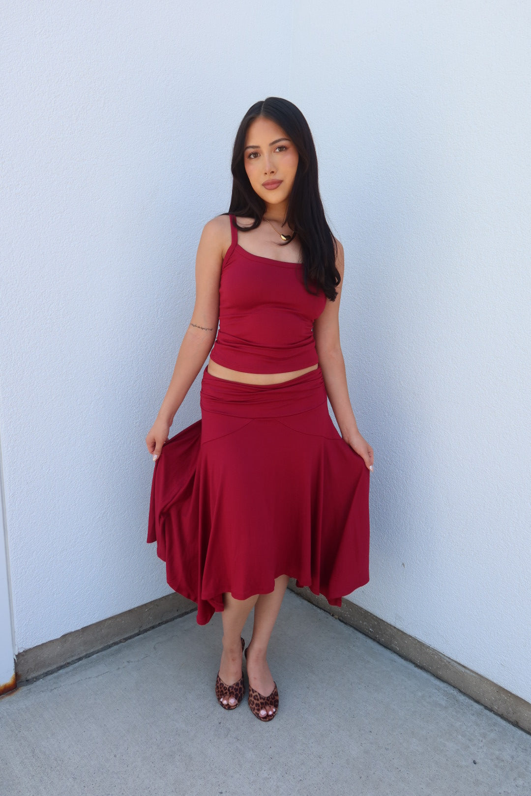 The Abigail Cami - Burgundy
