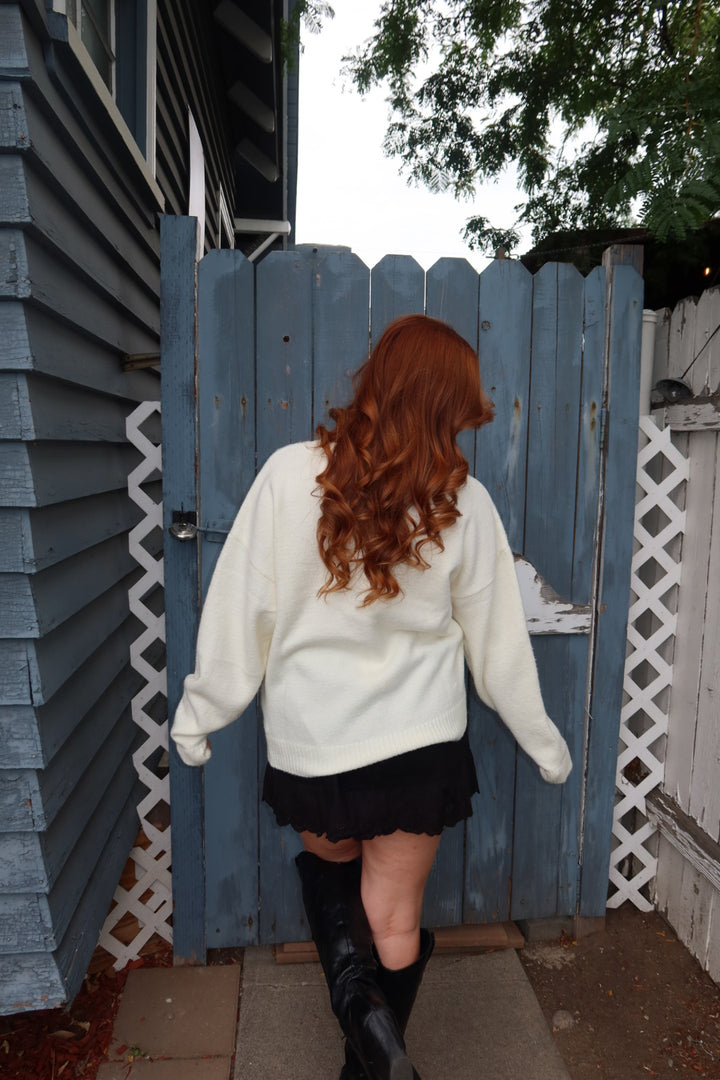 Touchdown Pup Oversized Knit Sweater