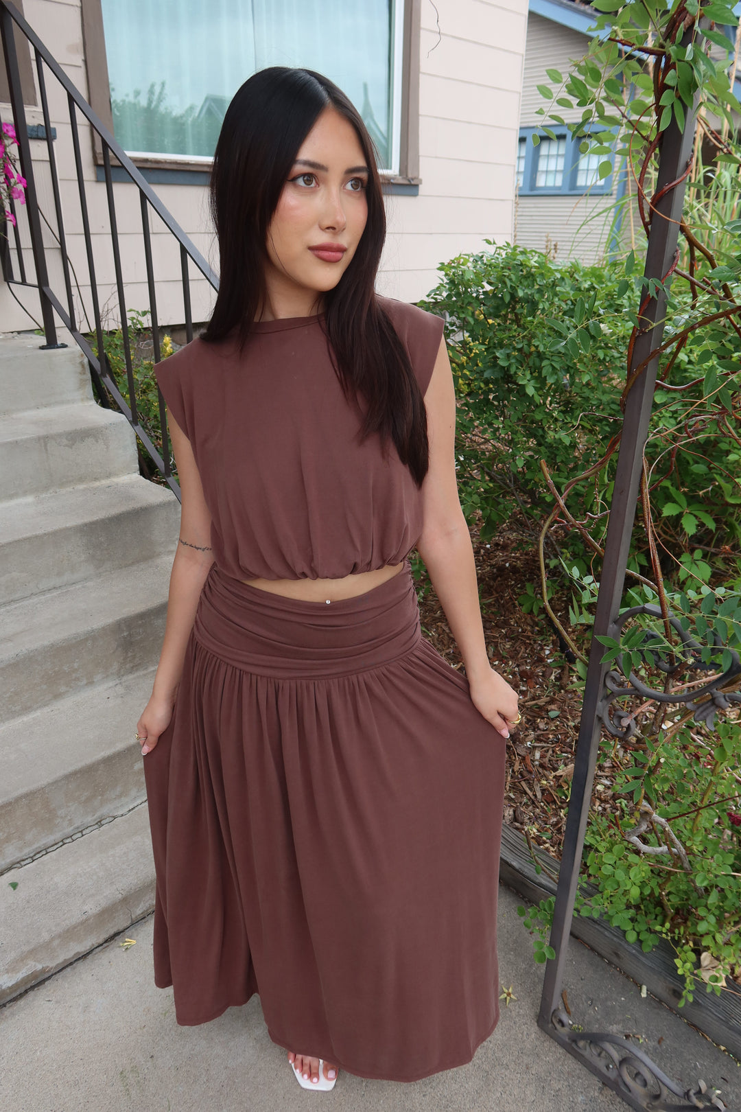 The Elaia Balloon Top — Mocha