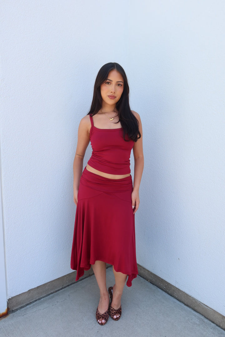 The Abigail Cami - Burgundy