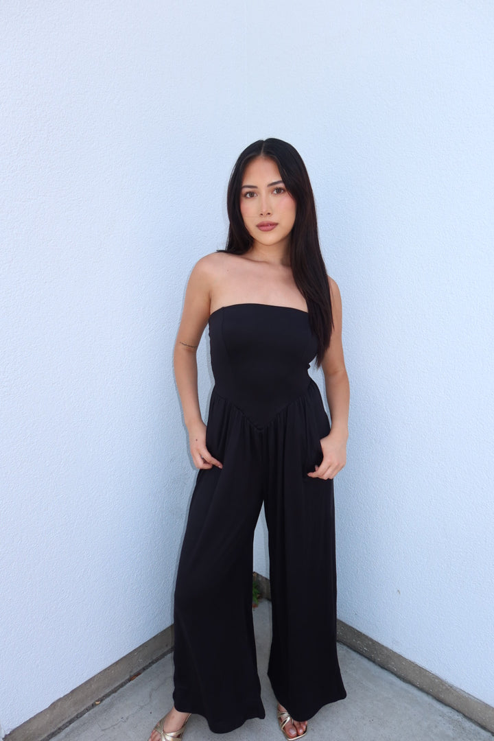 The Jet V-Drop Palazzo Jumpsuit