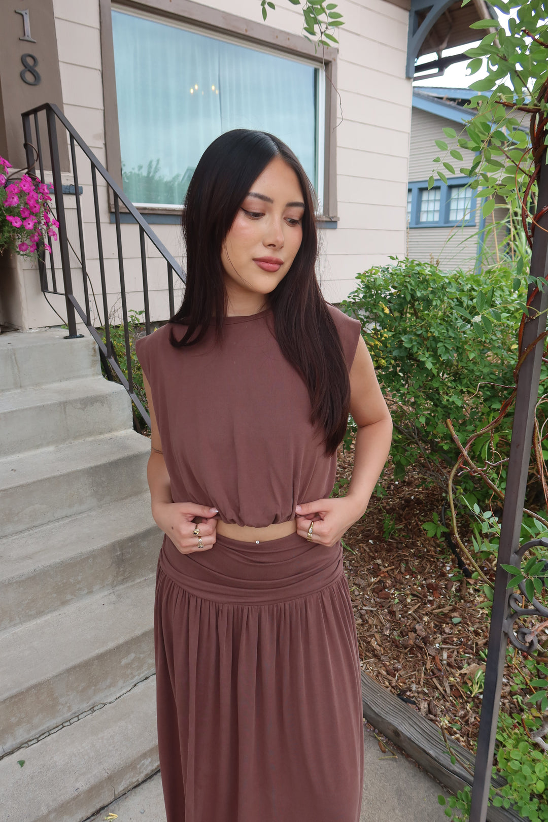 The Elaia Balloon Top — Mocha