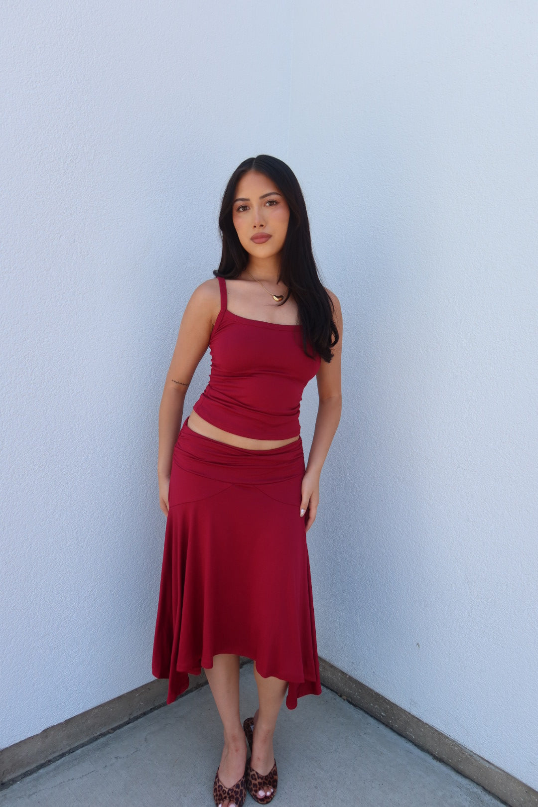 The Abigail Cami - Burgundy