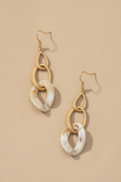 ACETATE CHAIN LINK EARRINGS
