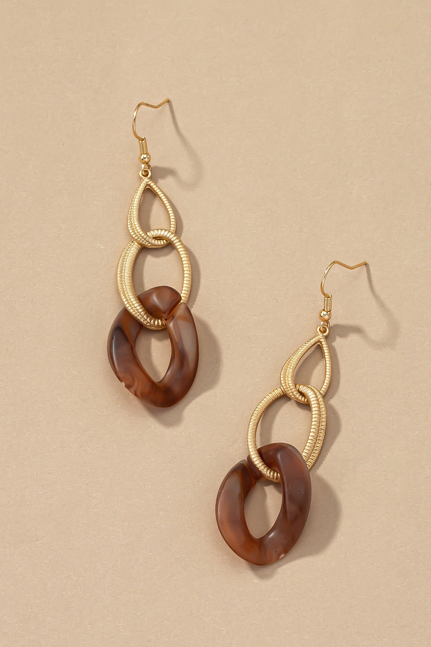 ACETATE CHAIN LINK EARRINGS