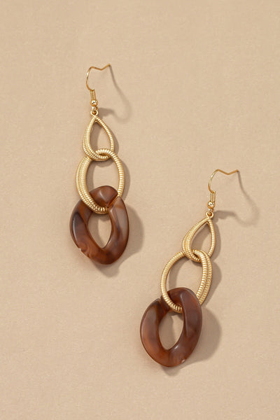 ACETATE CHAIN LINK EARRINGS