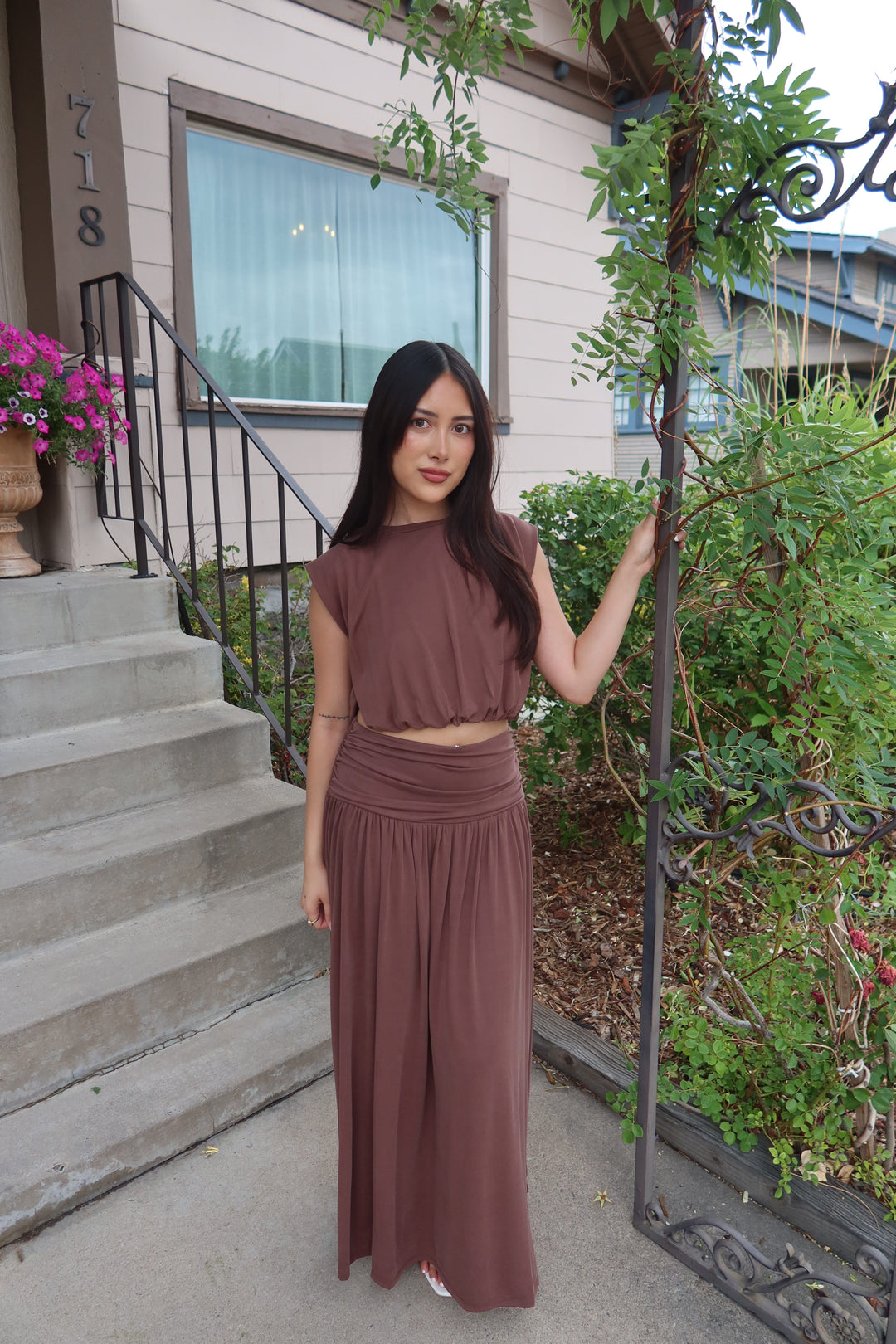 The Elaia Balloon Top — Mocha