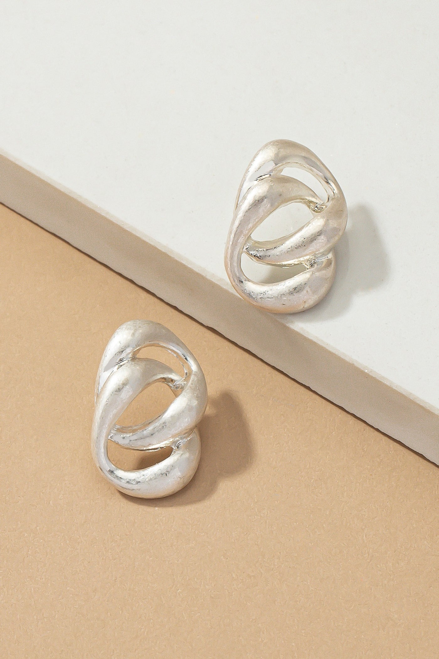 DOUBLE CHUNKY CHAIN EARRINGS