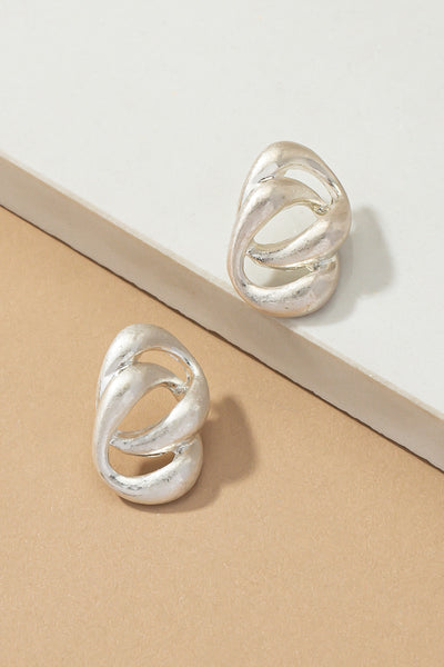 DOUBLE CHUNKY CHAIN EARRINGS