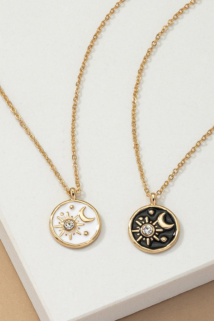 MOON AND STAR PENDANT NECKLACE