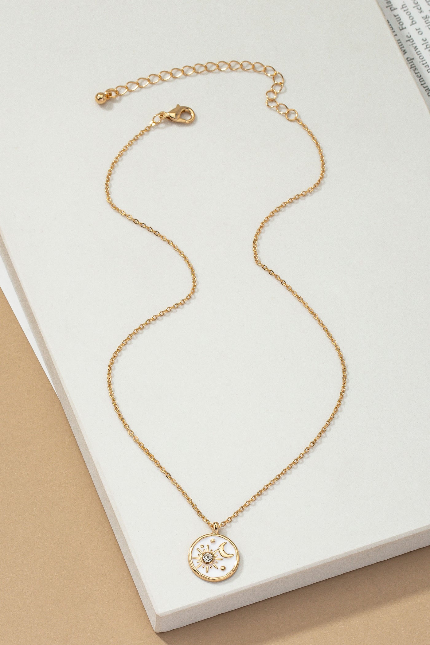 MOON AND STAR PENDANT NECKLACE