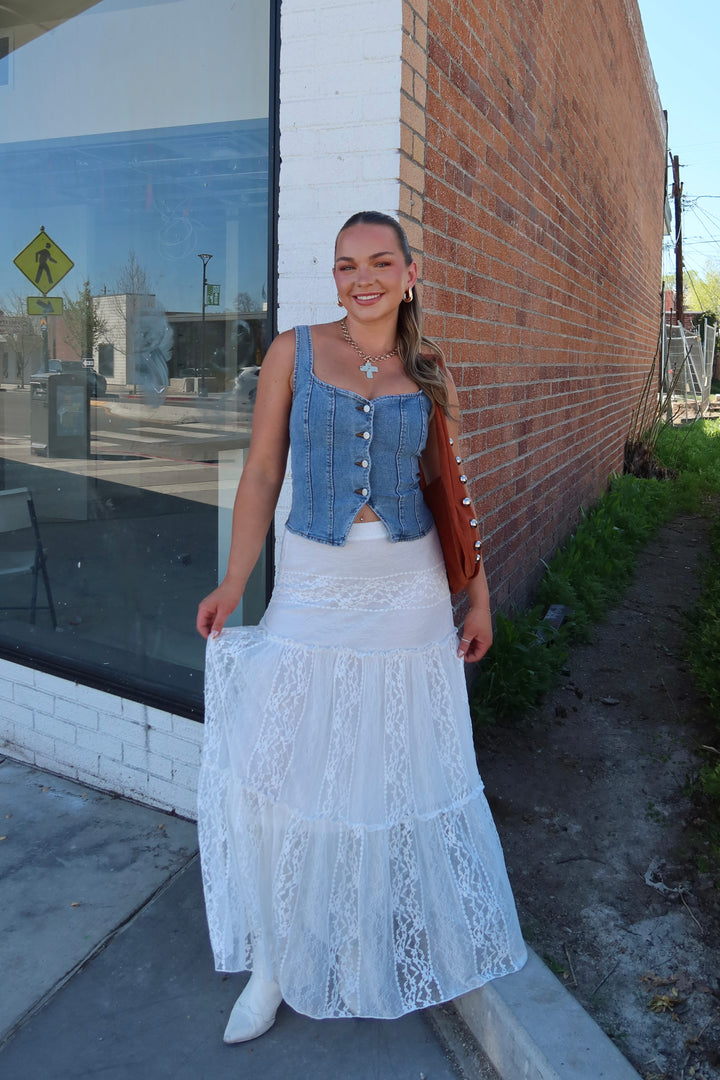 ENCHANTED LACE MAXI SKIRT