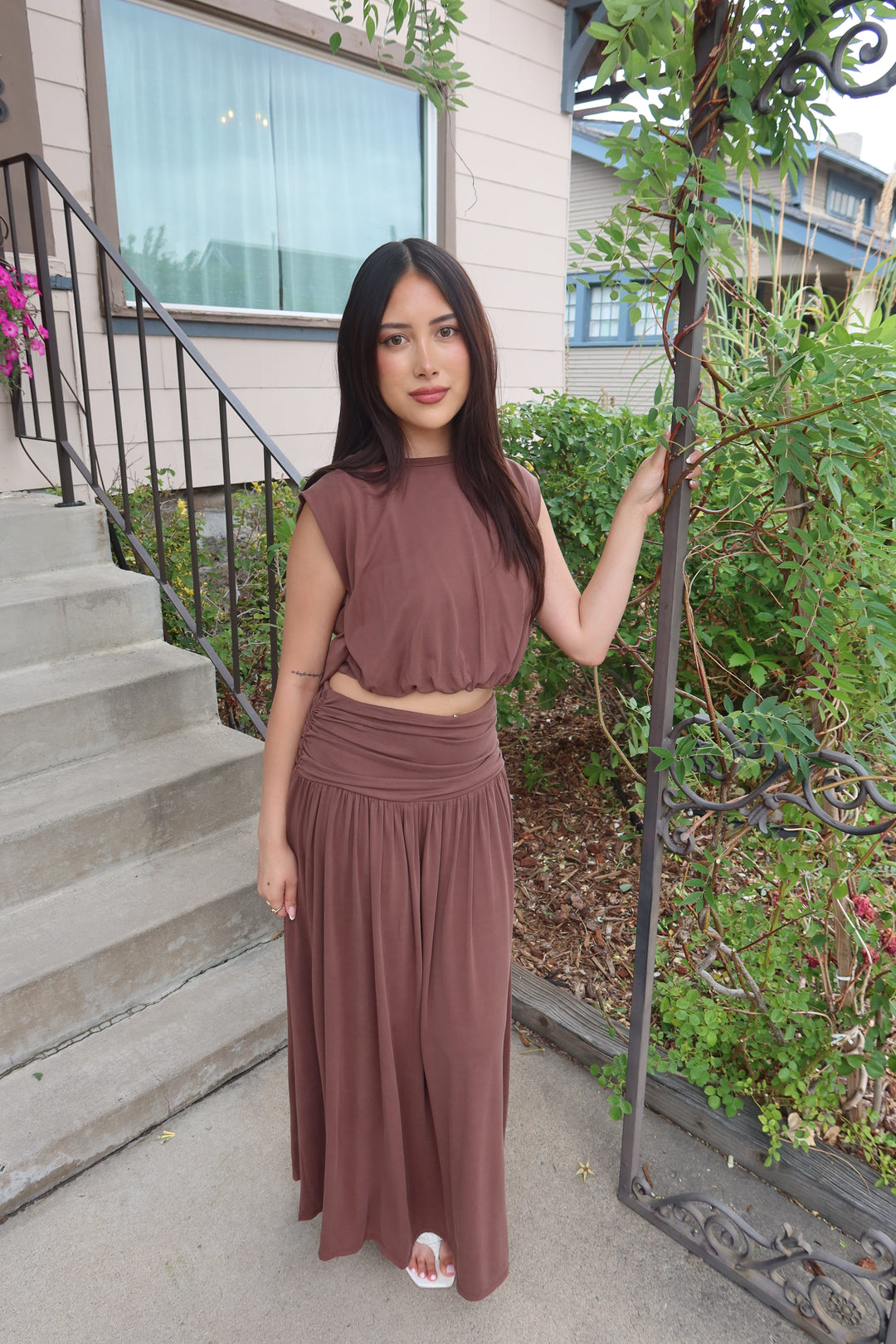 The Elaia Balloon Top — Mocha