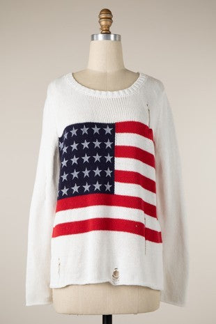 AMERICA DISTRESSED SWEATER