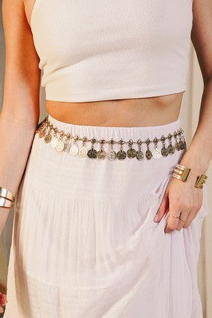 COIN DISC FRINGE BELT