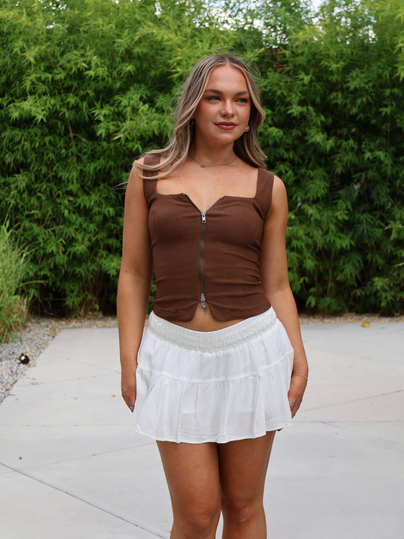 MARZA SQUARE NECK TANK