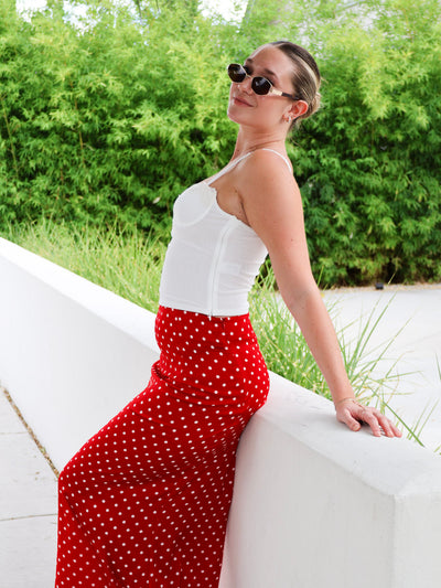 VALERO POLKA DOT MAXI SKIRT