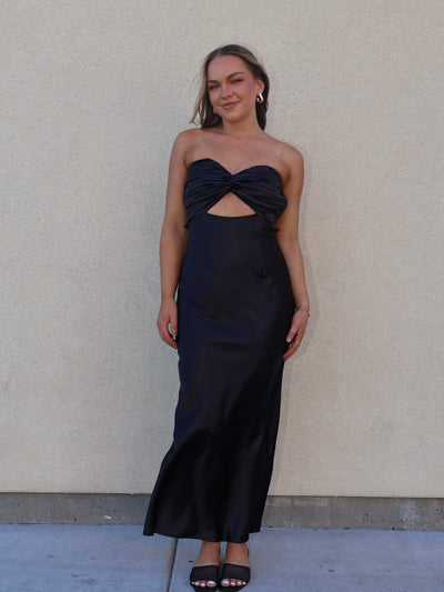 ANNIE SATIN MAXI DRESS