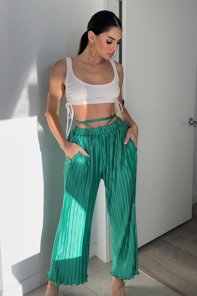 SANTORINI PLISSE PANTS