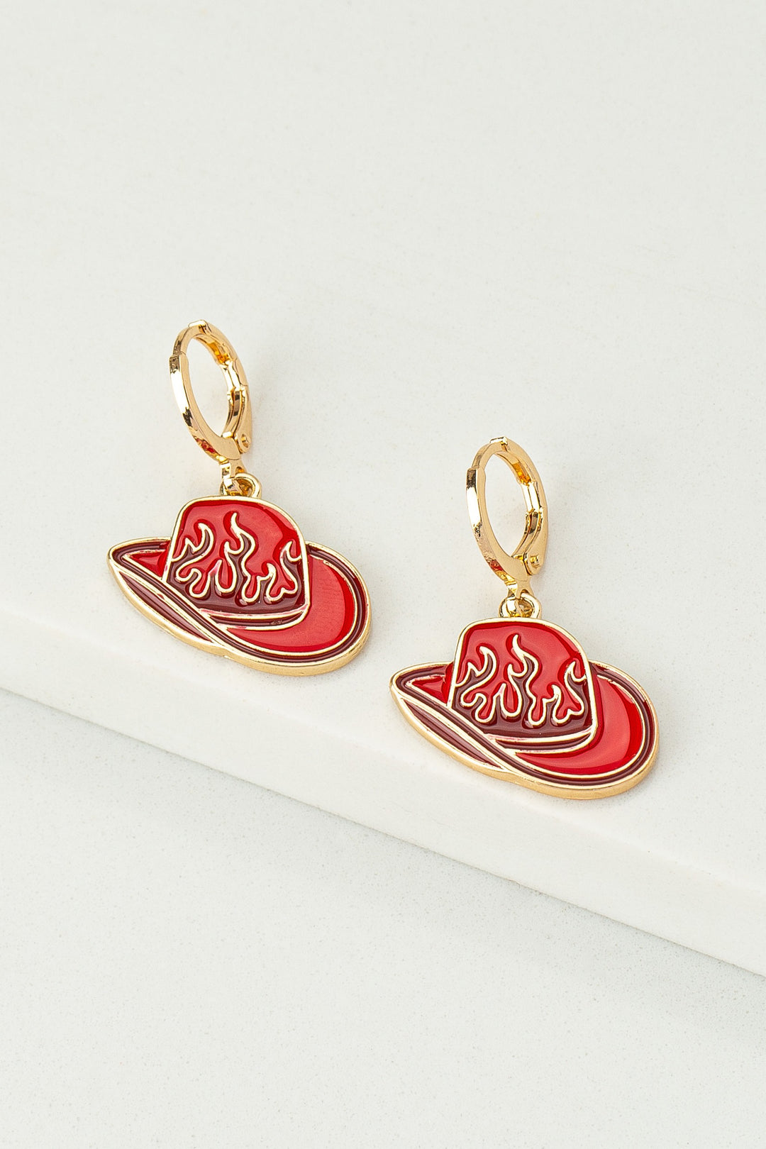 COWBOY HAT HUGGIE EARRINGS