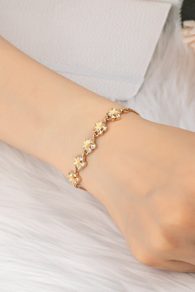 FLOWER CHARM CHAIN BRACELET