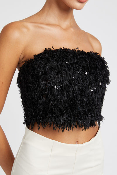 RAVEN FEATHER TUBE TOP