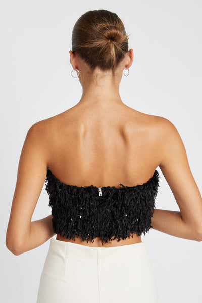RAVEN FEATHER TUBE TOP