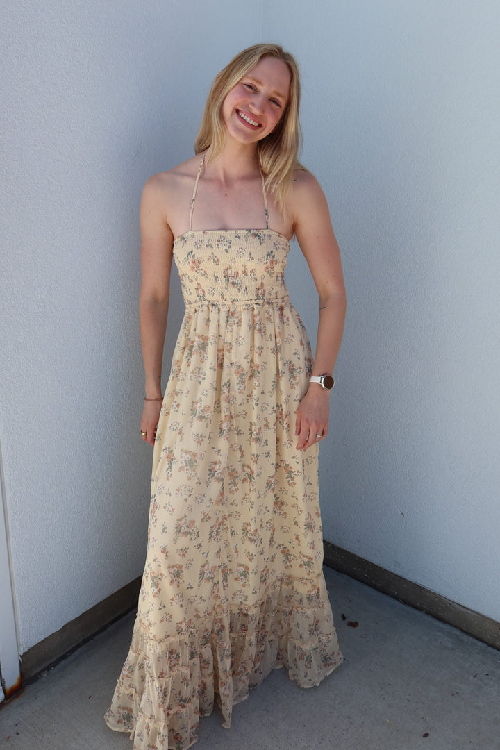 Jones Floral Smocked Maxi Dress