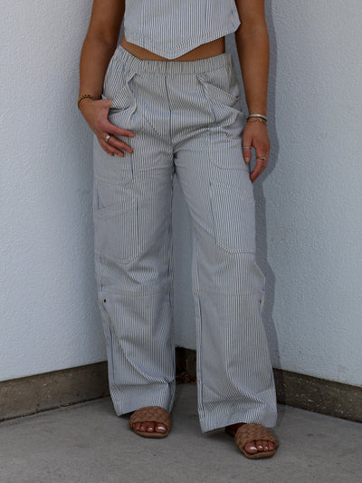 HARBOR STRIPE TWILL PANTS
