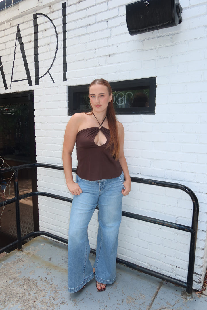 The Risen Wide Waistband Wide Leg Jean — Light Wash