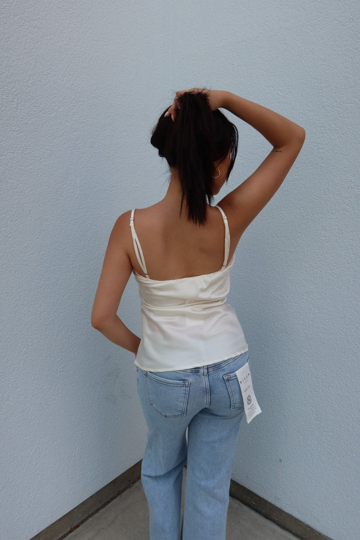 Blaire Satin Basic Cami - Cream